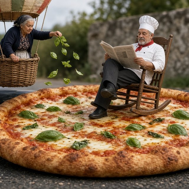 Illustrazione di una pizza